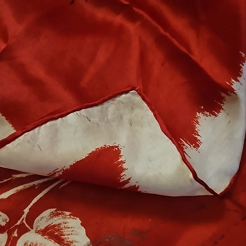 Vintage Estate Silk Rose Mantilla Scarf